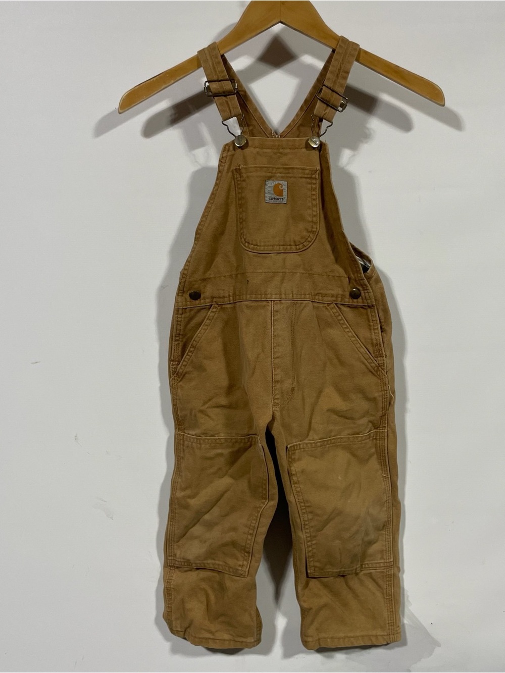 Carhartt Kids Brown Duck Canvas Overalls